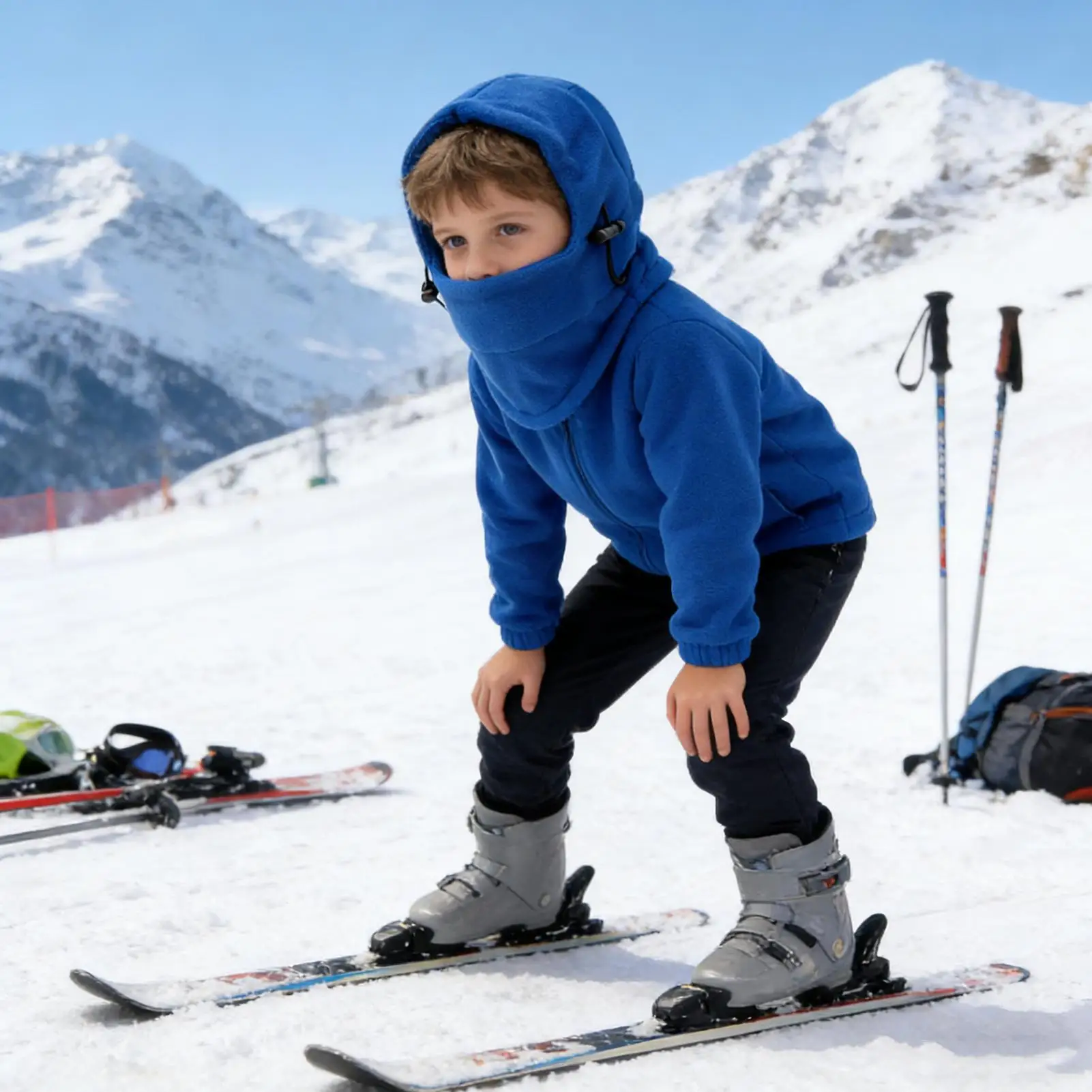 

Kids Ski Masque Warm Windproof Flexible Kids Winter Face Cover For Sports Enthusiast Boys Girls Children Pupils Bike Riding