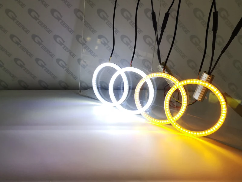 For Bentley Continental Flying Spur GT GTC 2003 - 2009 2010 Ultra Bright Switchback DRL Turn Signal LED Angel Eyes Halo Rings