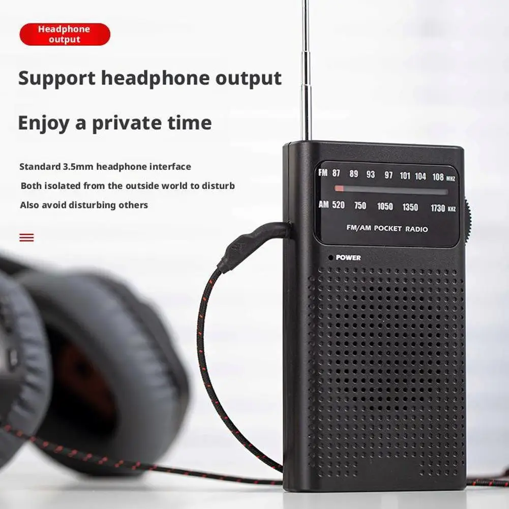 Portable Pointer Radio Full Band AM FM Radio Battery News Emergency Reception Powered Weather Pocket Radio Best O0R5