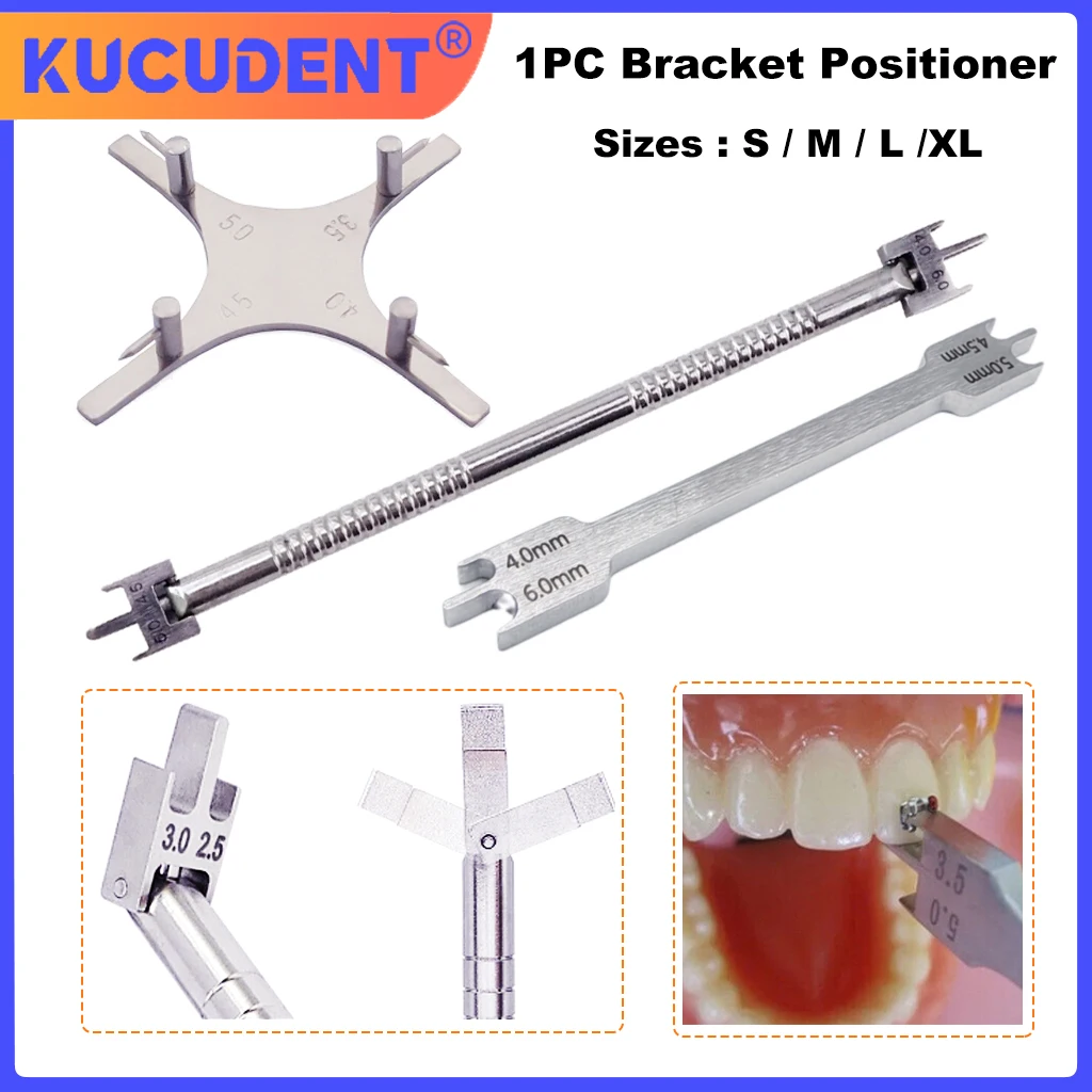 1pc Dental Orthodontic Bracket Gauge Positioning Stainless Steel Rod Star type Adjustable Bracket Locator Dentist Tool Position