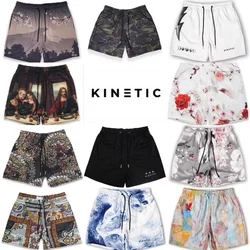 KINETIC Summer Mens Sports Gym Fitness Running Basketball Short Pants Quick Dry Mesh Trend Jogger Beach Casual Motorcycle Shorts