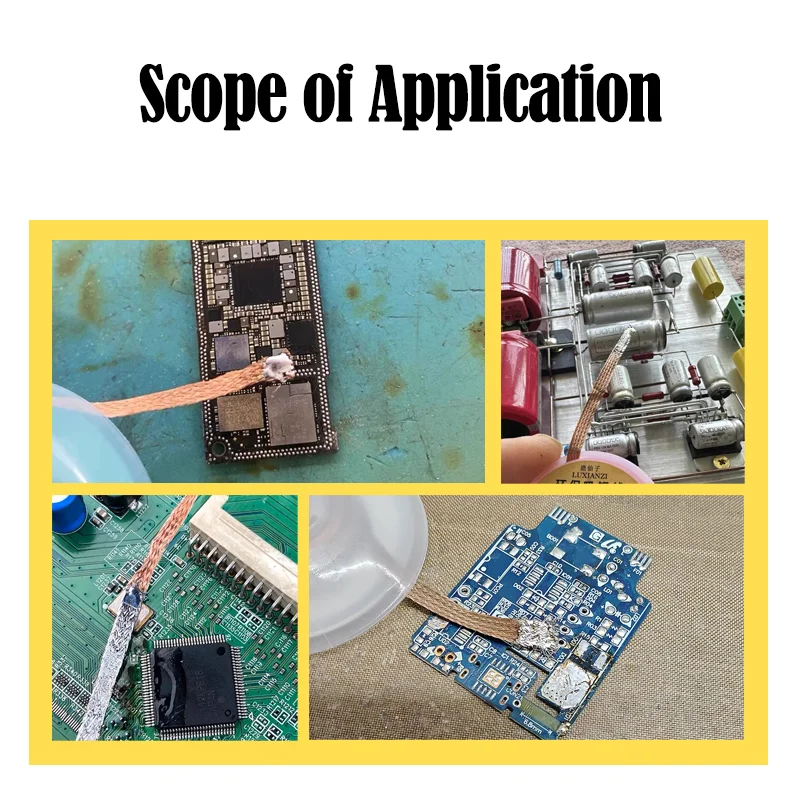 Fio de solda desoldering malha trança fita cobre ponto de soldagem removedor pavio de solda fluxo de cabo de chumbo de estanho para placa de