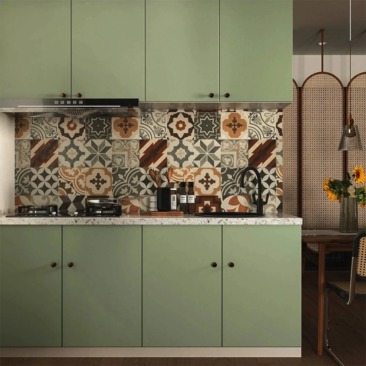 1/2/3/5/6 متر ذاتية اللصق فيلم الأخضر مات سميكة ملصق الأثاث المطبخ لخزائن الجداول جدار DIY تجديد خلفيات
