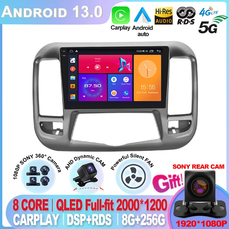 

For Nissan Altima 2008 - 2012 OLED Screen 2 Din Autoradio Video GPS WiFi Car Android 13 CarPlay Radio Multimedia Player Display