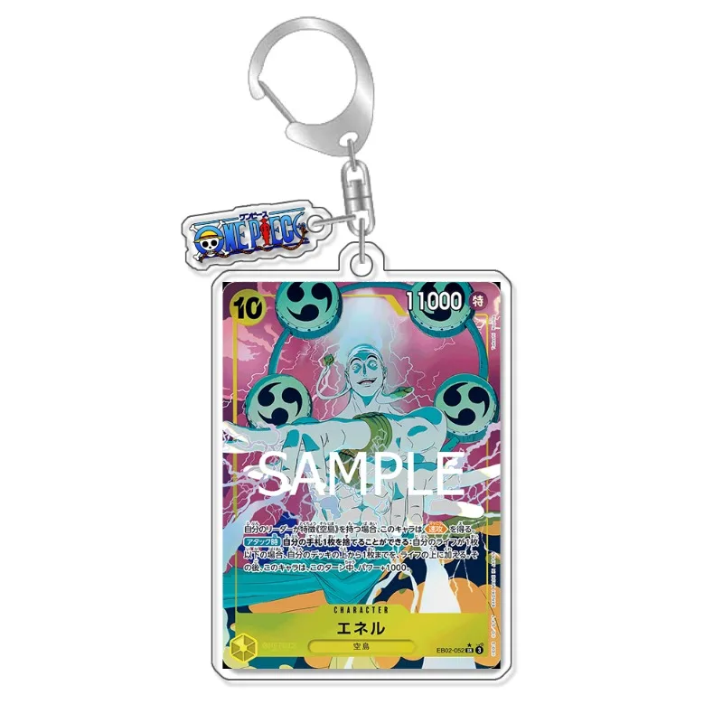 Keychain OP OPTCG Card Vinsmokereiju Sanji Brook Backpack Pendant Anime Game Fans Gift Recycled Acrylic Decoration Rare Card Toy - view 3