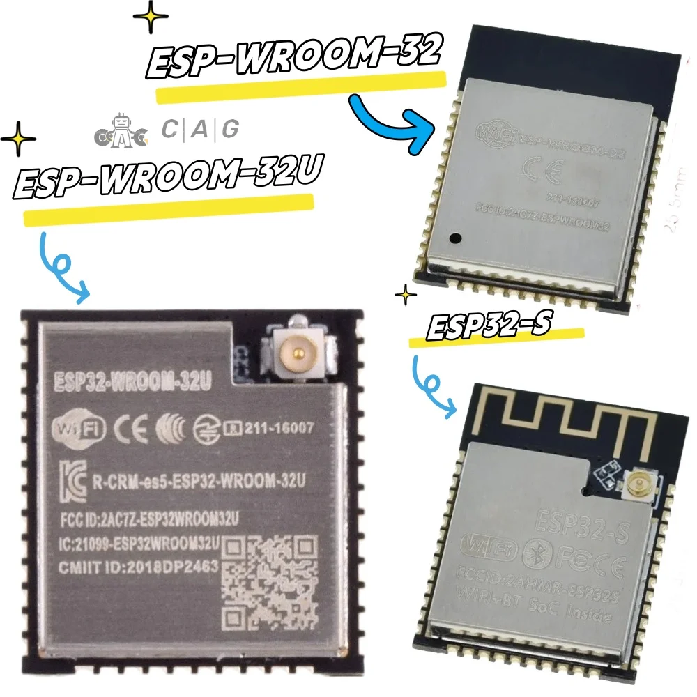 ESP32-S  ESP32 ESP-WROOM-32U ESP-WROOM-32 Serial WIFI Wireless Module Wireless Transceiver 2.4G For Arduino