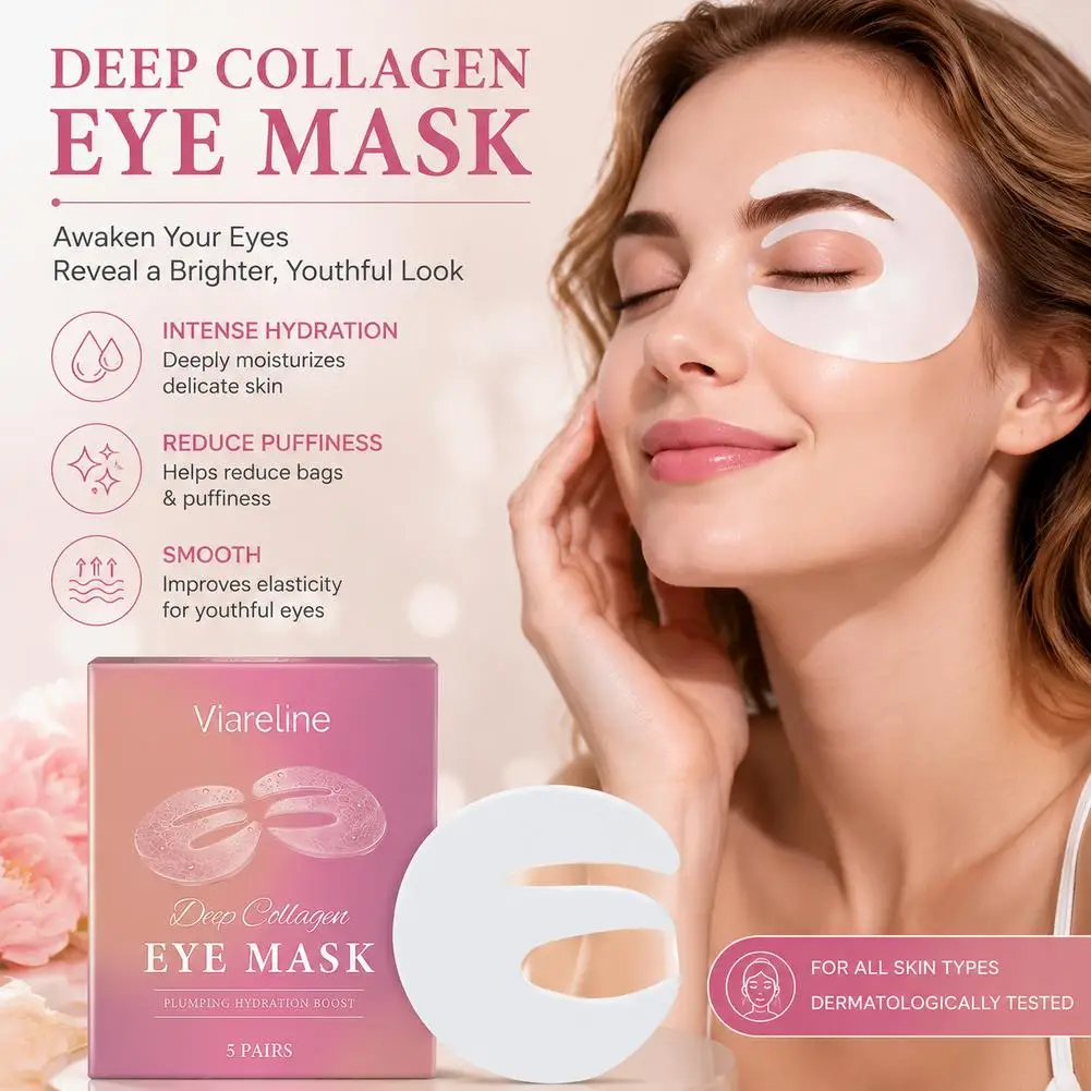 5 pcs/box Absorbable Collagen E-type Eye Mask Moisturizing Eye Film Mask Firming Nourish Eye Skin Care