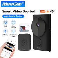 MeeGoo Smart Home Door Bell 2.4G WIFI Wireless Video Voice Doorbell Night Vision Monitors Tuya App  Waterproof Wireless Camera