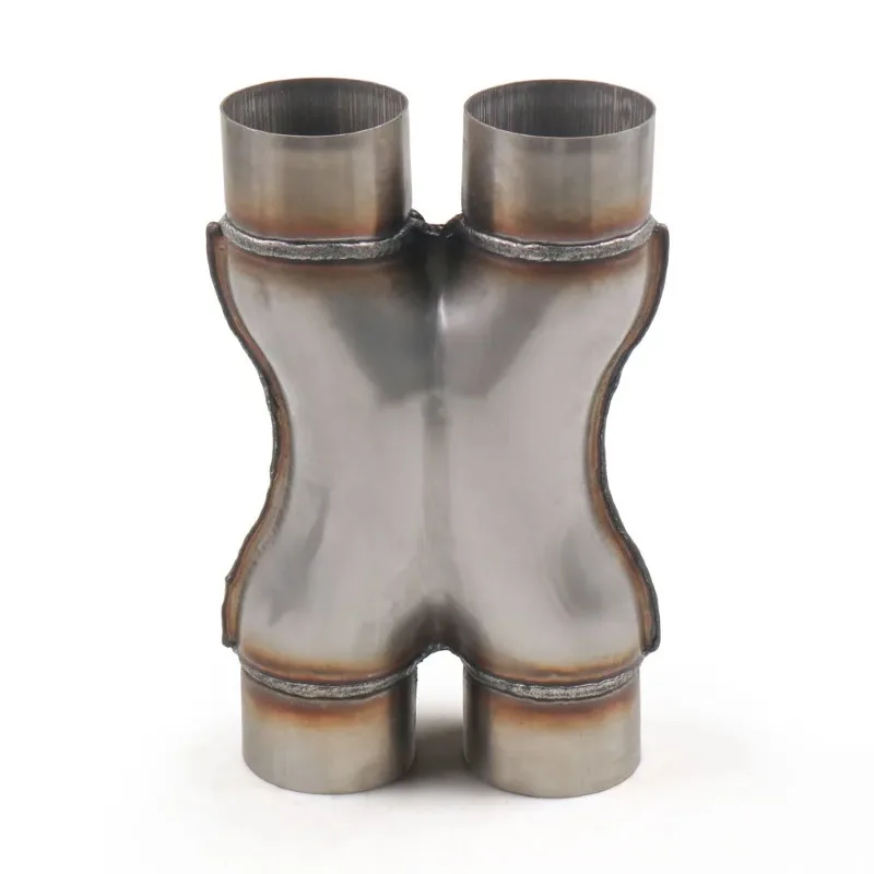 Stainless Steel Four Way Exhaust X Pipe 2.25 2.5 3 Inch Inlet Outlet Universal Auto Exhaust Connect Pipe Replacement Accessory