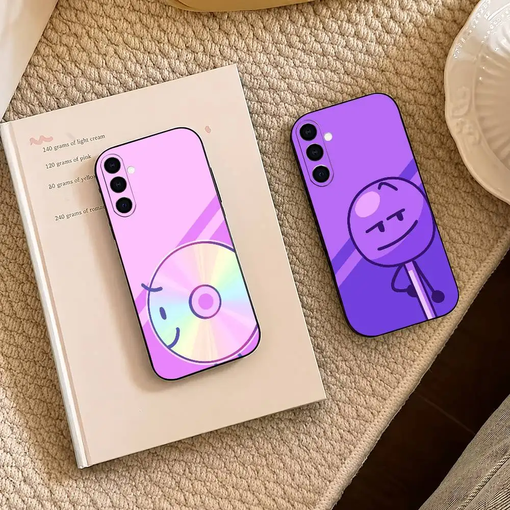 Cool BFDI BFB B-Bfdi Battle Black Soft Silicone Phone Case for Samsung A73 20,21,22,31,32,52,53,72