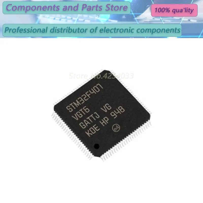 1PCS STM32F407VET6  STM32F407VET  STM32F407V  QFP100 NEW100%  STM32F4