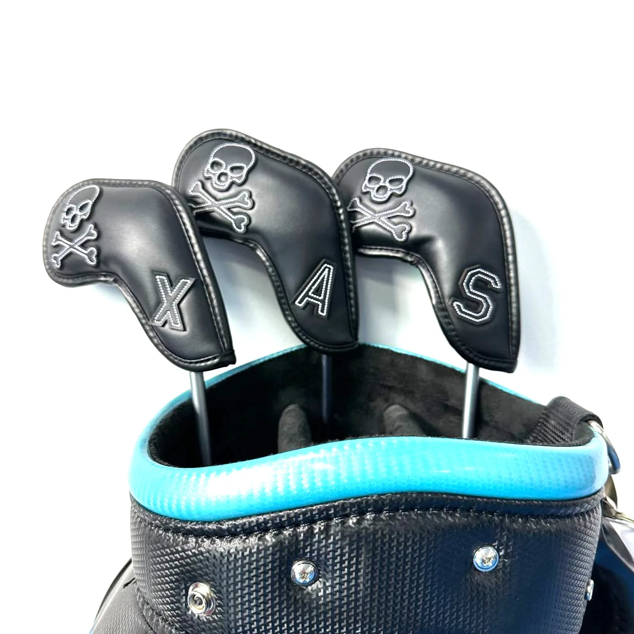 2024 10pcs Luxury leather Skull Head Golf Irons Cover Head Cover