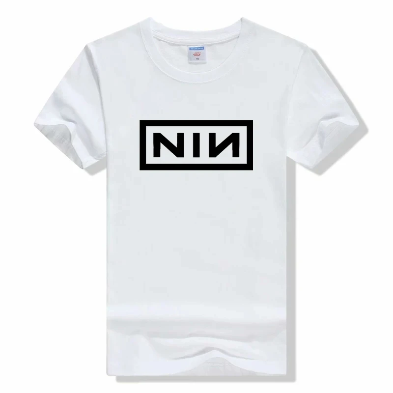 

Мужская футболка с коротким рукавом NIN American Industrial Rock Band, летняя футболка с круглым вырезом, летняя новинка