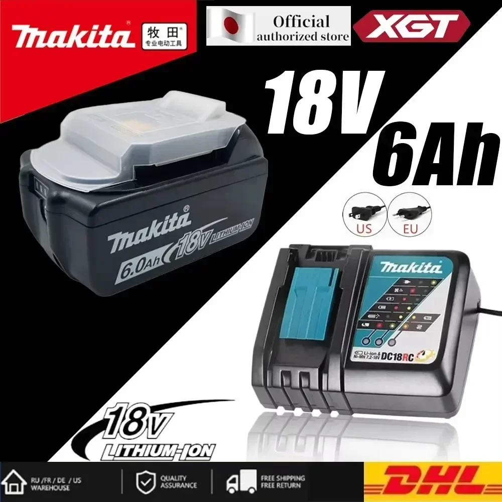 

Genuine Makita 6Ah/5Ah/3Ah for Makita 18V Battery BL1830B BL1850B BL1850 BL1840 BL1860 BL1815 Replacement Lithium Battery