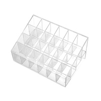 Transparent Multi-grid Lipstick Holder Women Makeup Organizer Storage Box Lipstick Display Cosmetic Jewelry Organizer Box