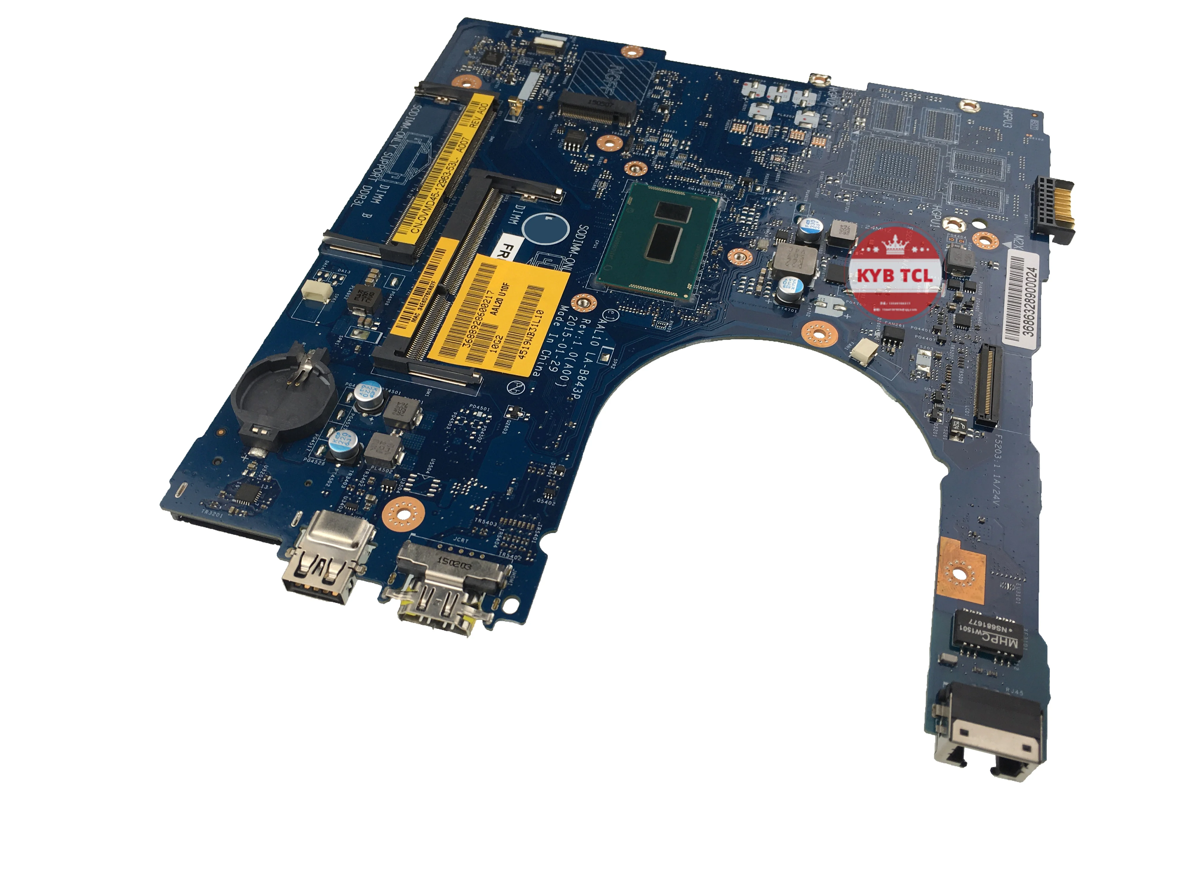 Imagem -04 - Placa-mãe Portátil para Dell Inspiron 14 5458 15 5558 17 5758 Laptop La-b843p Mainboard 04 Rymr 0vmd45 Ncf24 4cn4g Rc3pn 0m94d0 Notebook