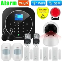 Tuya WIFI W9B Alarm System Kits for Home Burglar Security 433MHz WiFi GSM Alarm Wireless Tuya Smart House App Remote Control