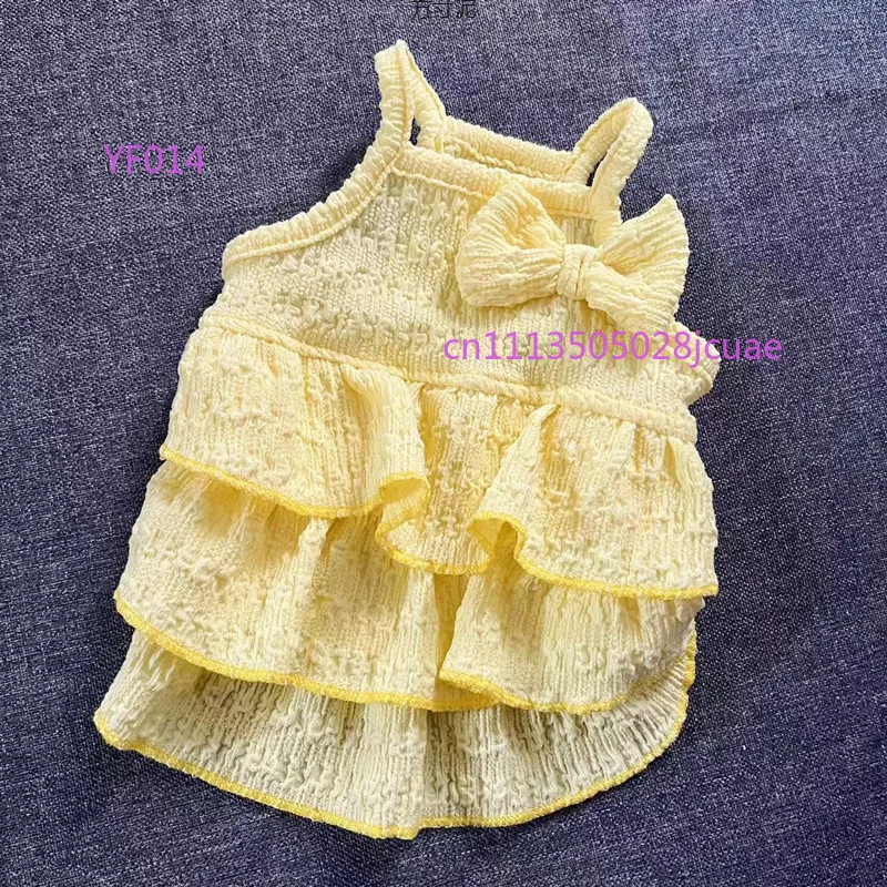 

Candy Color Princess Cake Skirt Pet Clothes Spring Summer Thin Breathable Dress For Teddy Small Dog Cat