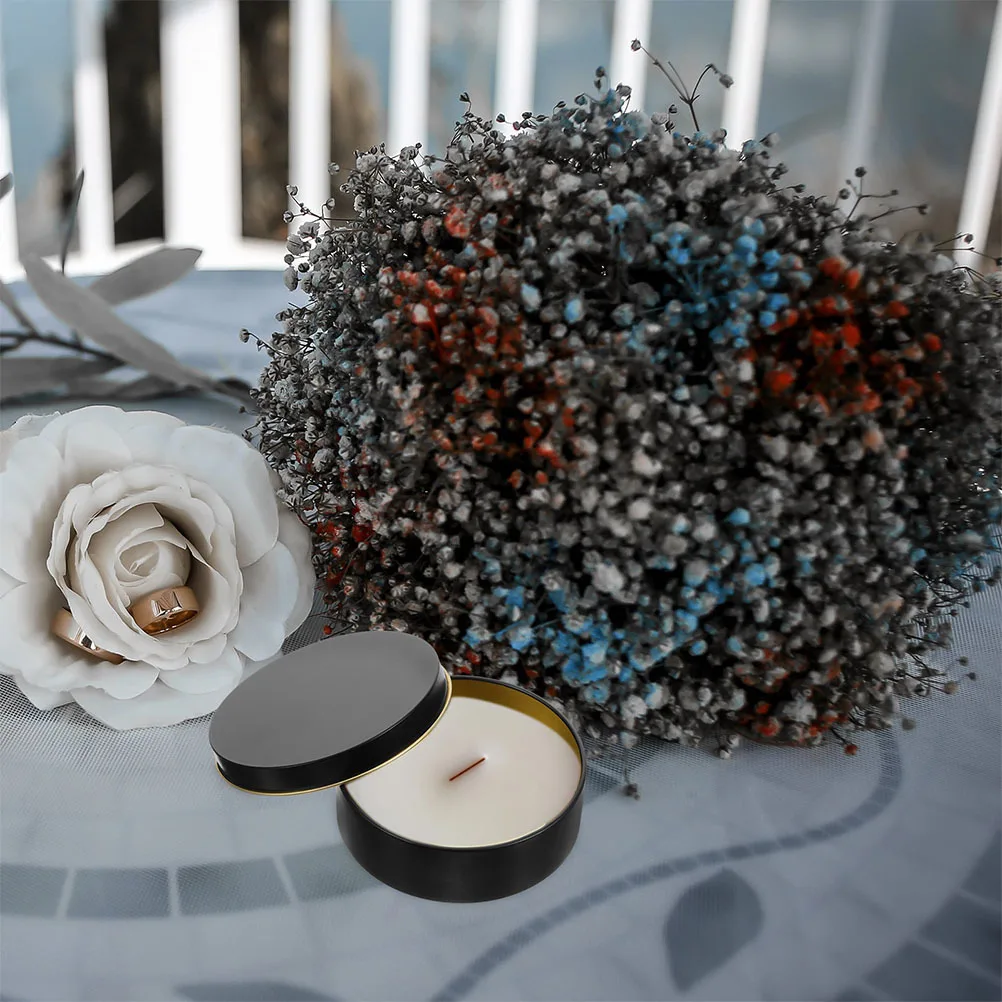 

8Pcs Small Round Tin Containers for Candles Balms Snacks Leakproof Metal Tins with Lids Stylish Organizer Jars for Kitchen