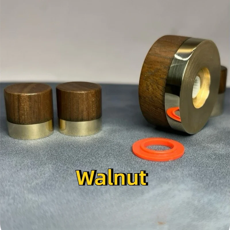 MiFuny Copper-Wood Keyboard Knob Caps for NJ98/QK75N Custom Artisan Volume Knob Point Cap for Mechanical Keyboard Accessory