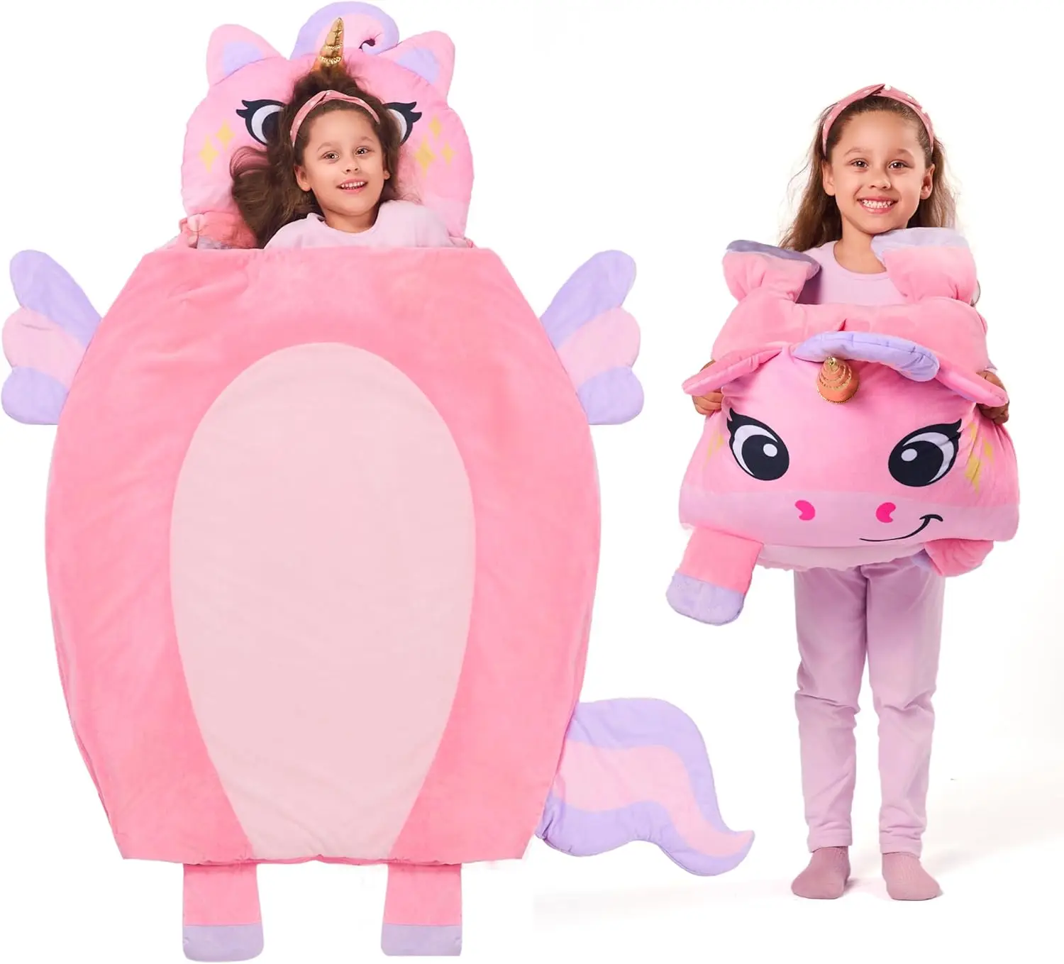 

Soft Plush Sleeping Mat for Kids Ages 3-6, Toddler Nap Mat with Pillow & Blanket 60" x 39", Preschool Gift