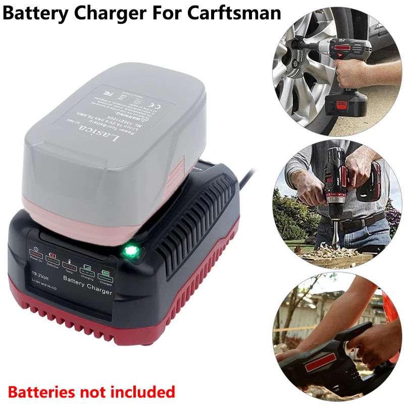 

For Carftsman Li-Ion/Ni-CD Battery Charger 2A Charging Current for Craftsman Ni-CD/Li-ion 9.6-19.2V Power Tool