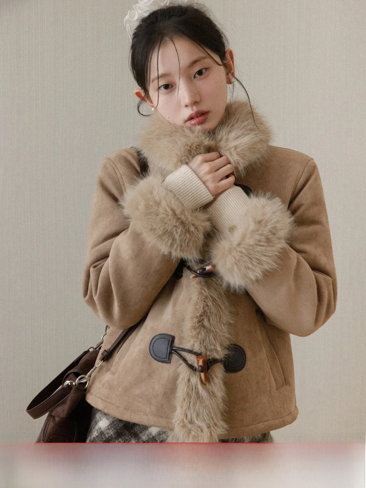 

Свободный теплый женский топ в стиле ретро с отложным воротником, повседневная верхняя одежда с отложным воротником, зимнее новое поступление