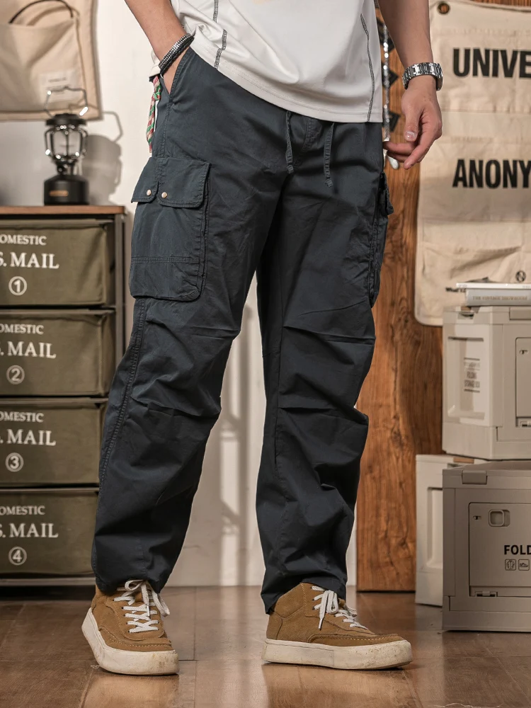 

Retro American Workwear Pants Men's Paratrooper Thin Qui Dry Loose Casual Summer Trousers Faionable Urban Sle