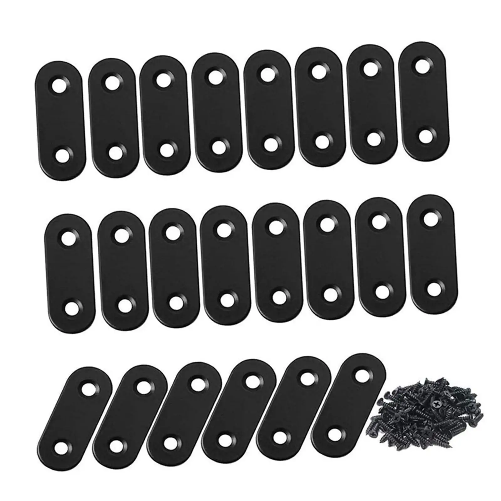 22 Pieces Straight Bracket Iron Straight Corner Brace Mending Repair Flat Plates