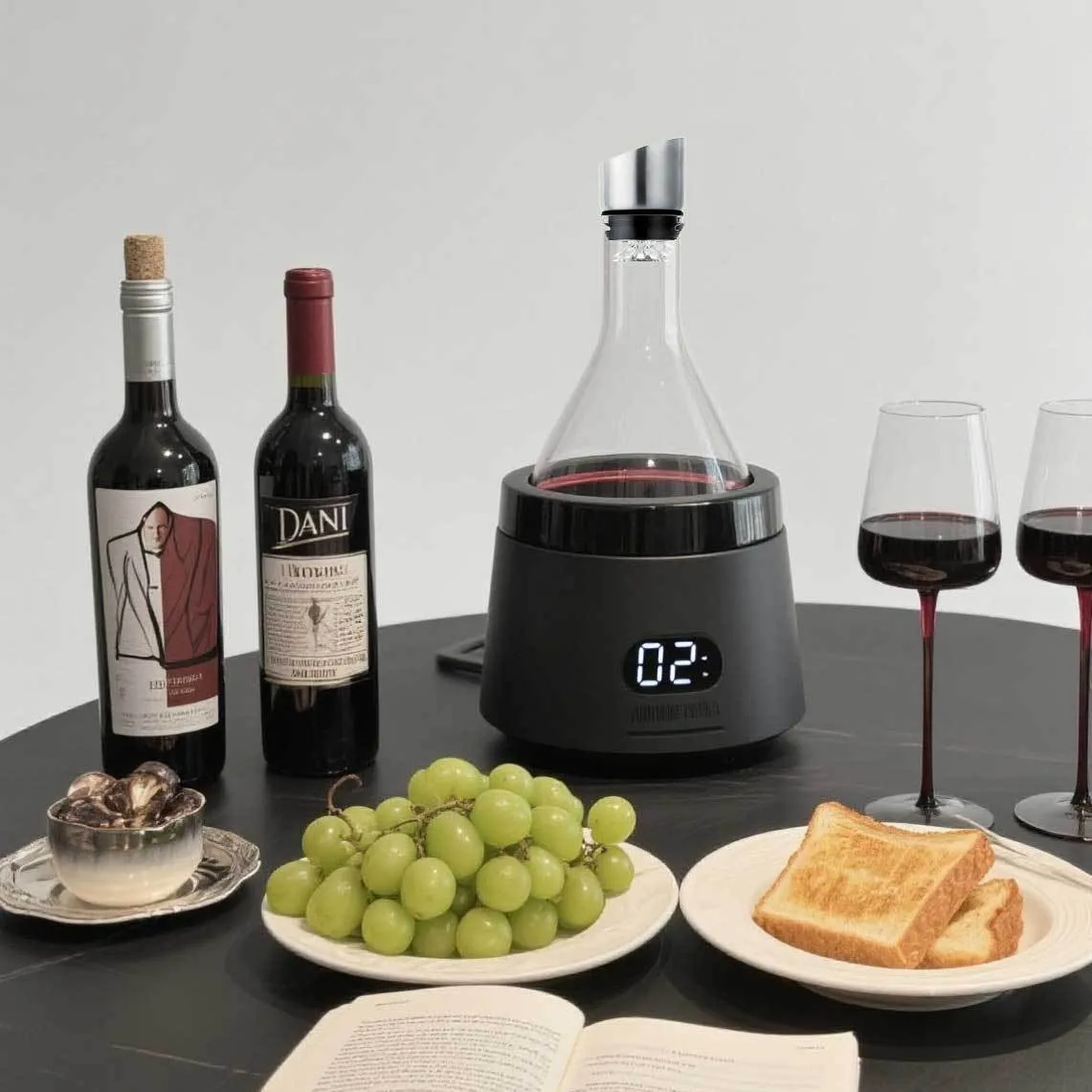 Electronic Wine Chiller Decanter, Quick Wine Cooling Dispenser for Home Bar Wine Serving