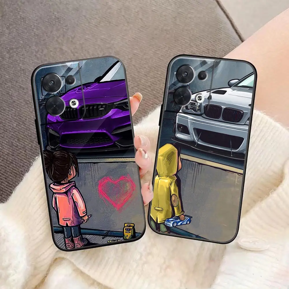 Boy See Sports Car Jdm Drift Funda Coque Case For OPPO FIND X5 X3 X6 RENO 10 8 7 7Z 2Z 6 6Z 5 4 Lite Pro Plus 4G 5G Case Shell