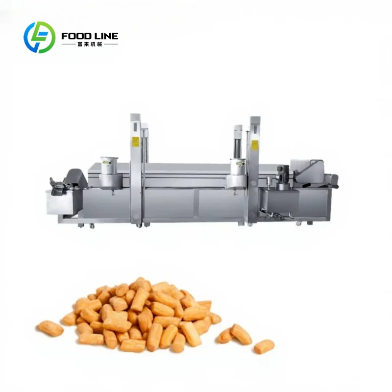 Customized Automatic 304 Stainless Steel Electric French Fries Banana Plantain Chips Deep Frying Machine Continuous Fryer