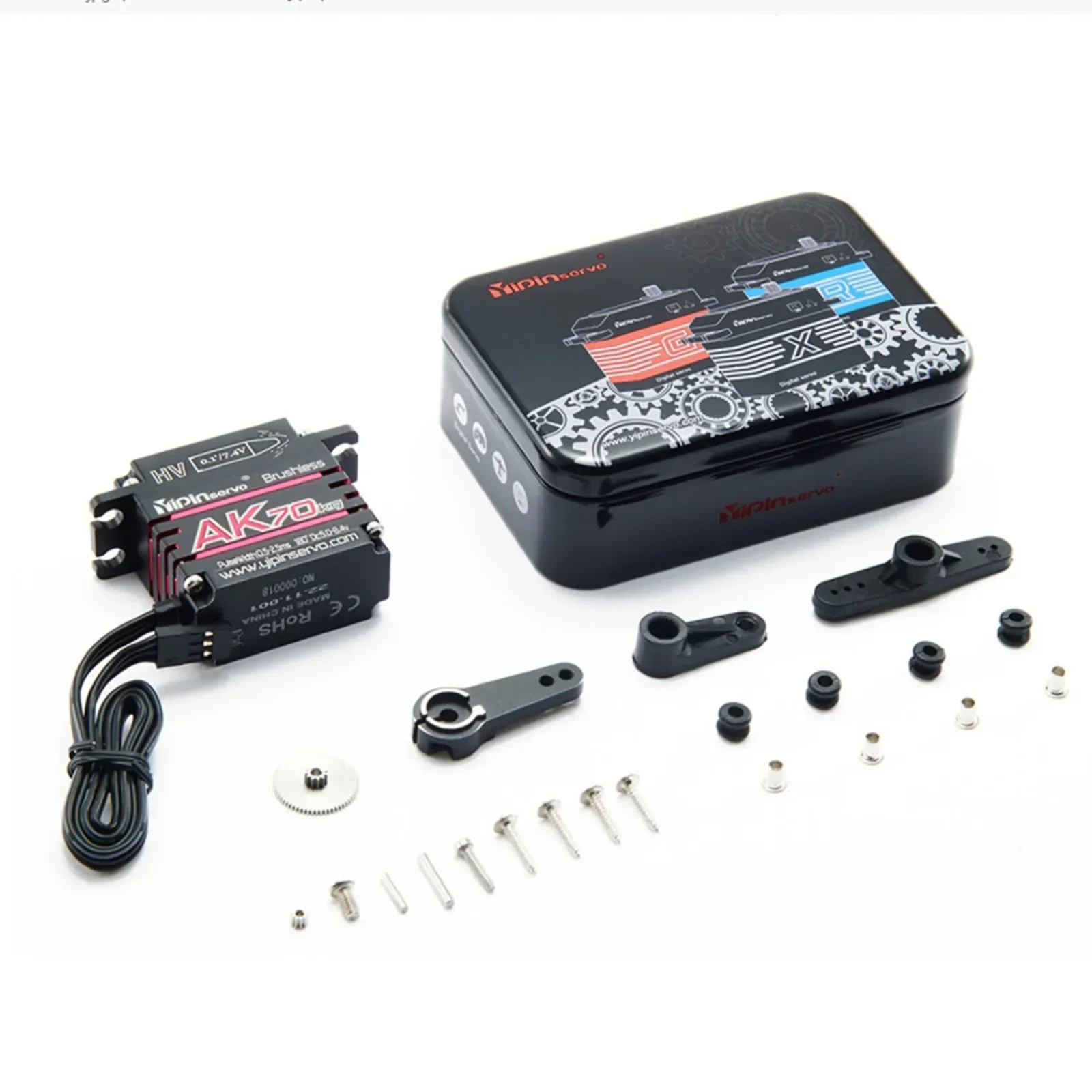 L For 70KG HV 180°/270° Magnetic Induction Waterproof Brushless Digital Servos Replacement For 1/10 1/8 RC Model Car