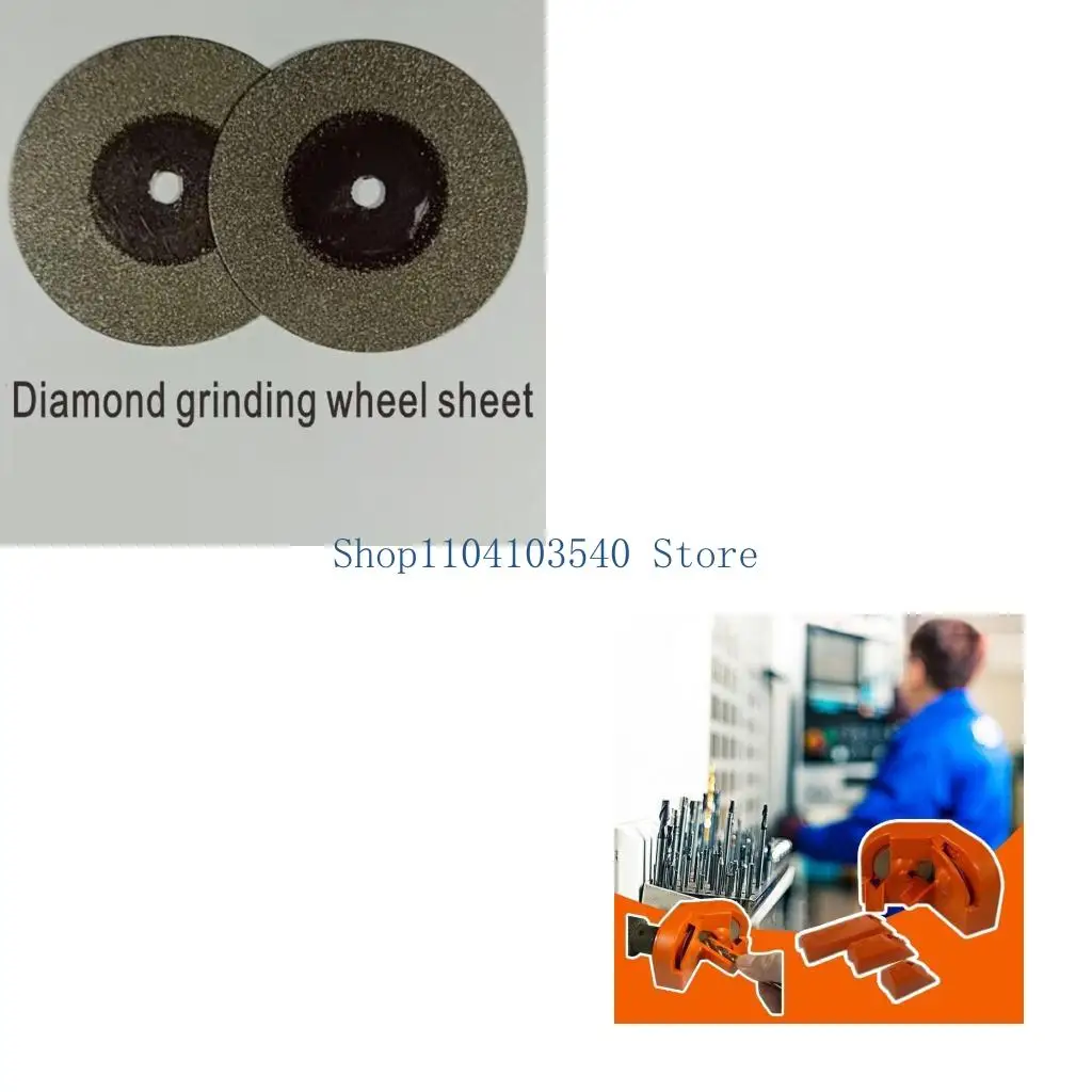 02DC Compact and Portable Manual Drill Sharpener Fast and Precise Sharpening for Various Cutting Tools with 3Grinding Holder