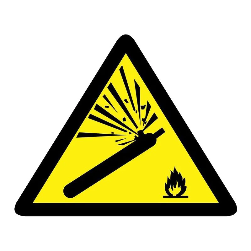 13 X 13cm Warning Fire Compressed Gas Car Sticker PVC Decal Accessories Vinyl Decal Customization Waterproof Prevent Bask In