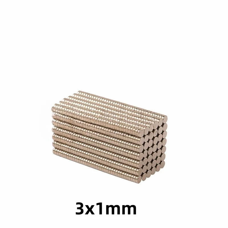 3x1mm Round magnets can be flexibly used for refrigerator attachment, office document fixing and DIY crafts 3x1mm