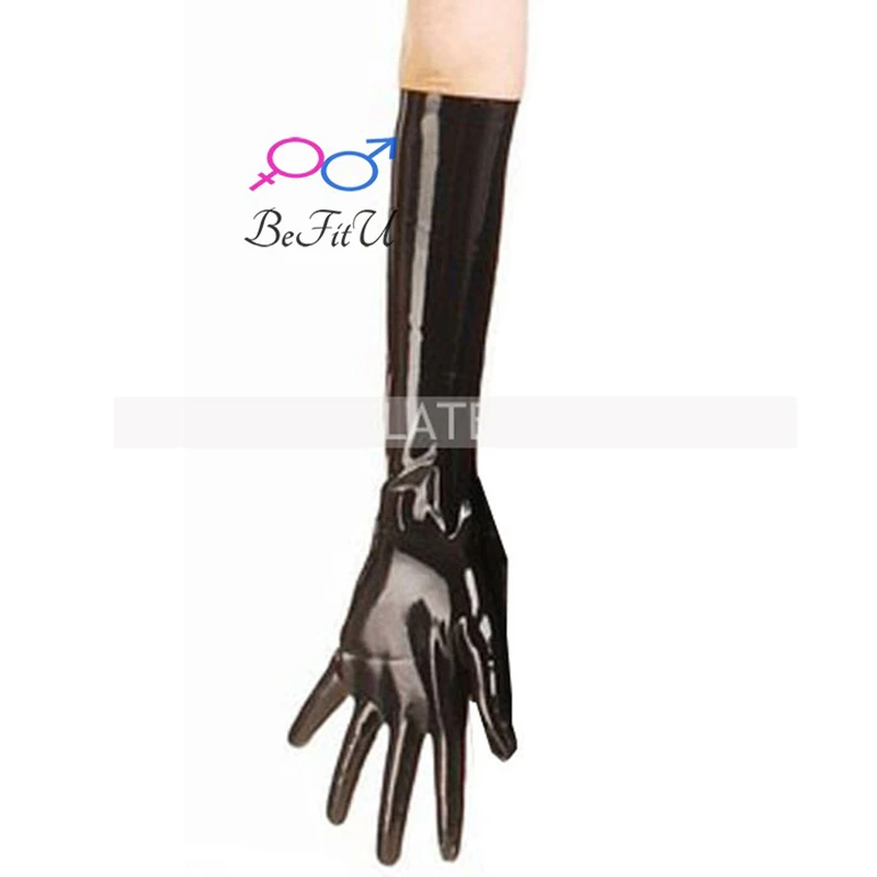 Latex  gloves fetish mittens long to elbow CD cosplay accessory for fashion 2D slim long finger version