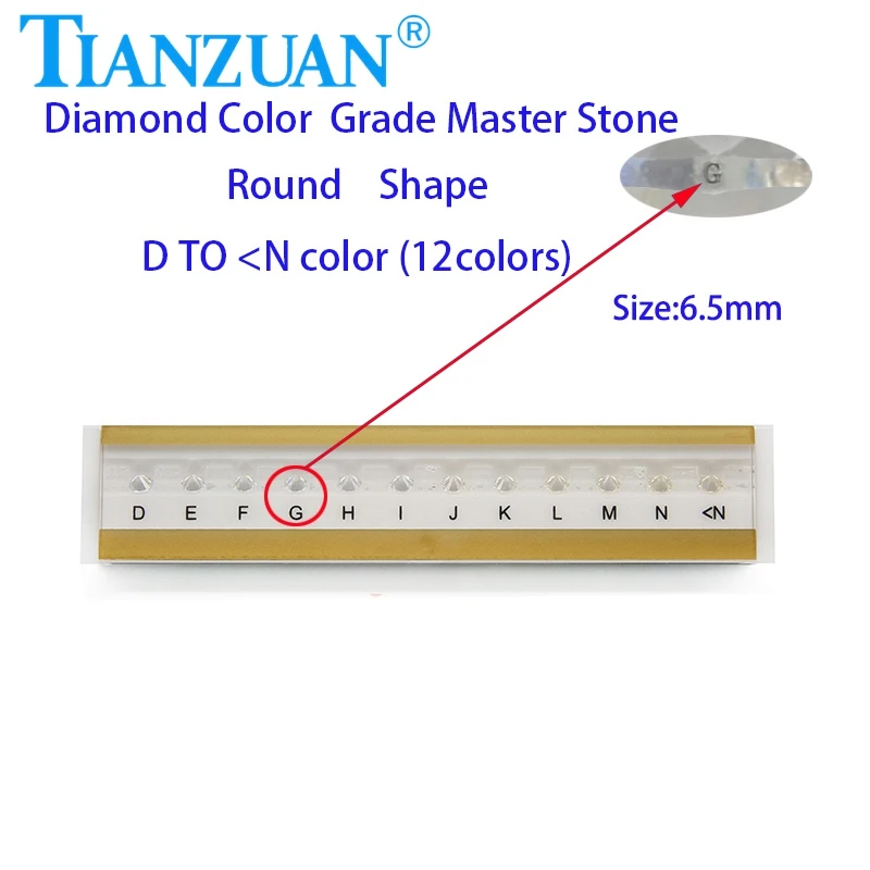 

D To N Цвет 12 цветов Круглая форма Цирконий Алмазный цвет Класс Master Stones CZ Цветовой тестер Наборы инструментов с лазером