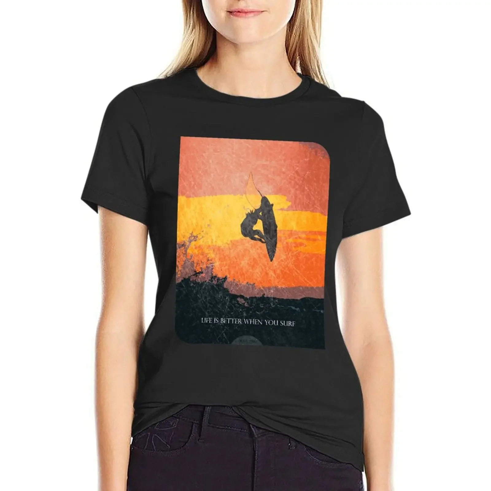 

Surf T-Shirt customs plus size tops vintage Womens graphic t shirts