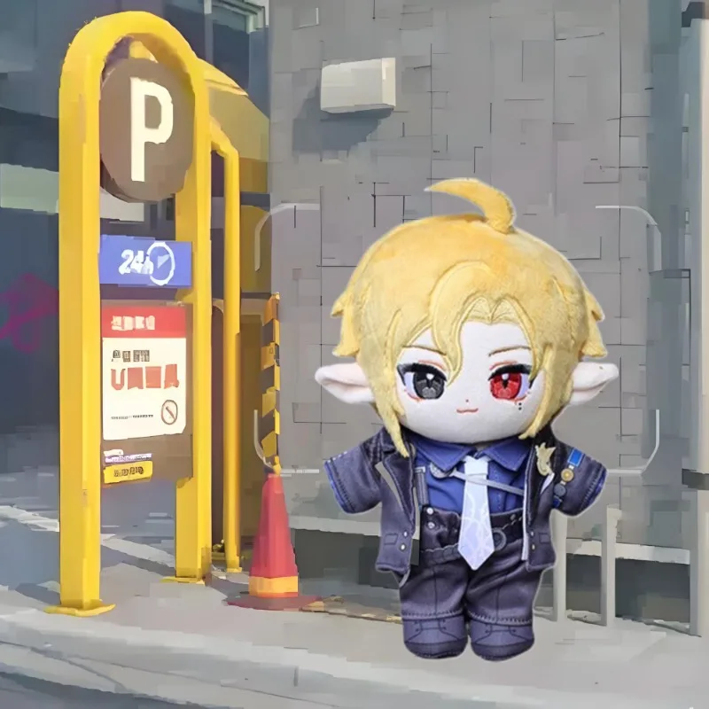 

20cm Anime Game Zenless Zone Zero Hugo Vlad Kawaii Cosplay Soft Cotton Doll With Clothes Cartoon Dress Up Toy Figures Fans Gift