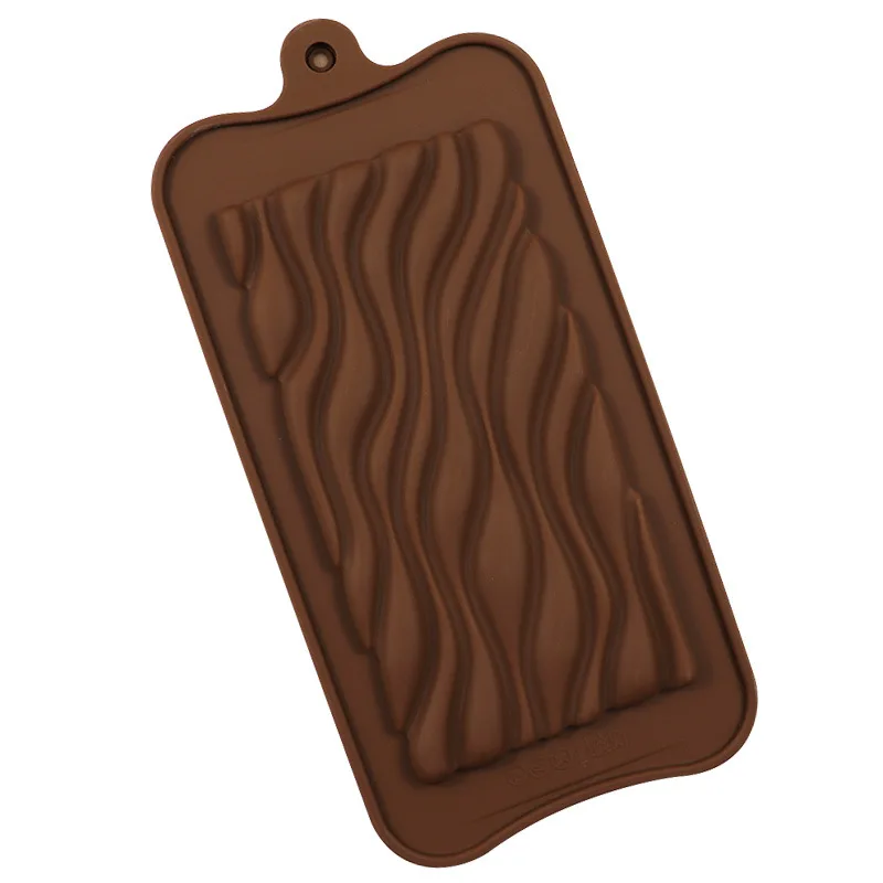 Full page wave whole chocolate mold food grade rectangular chocolate cookie mold