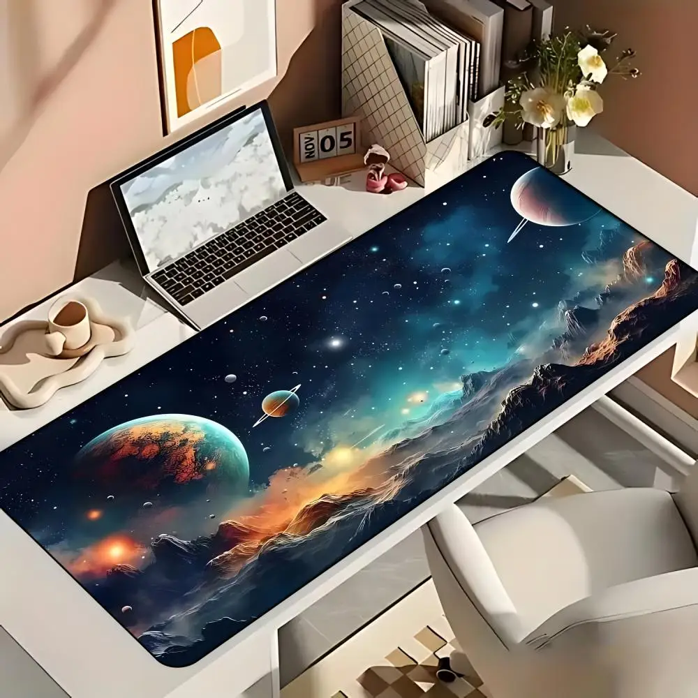 

Cushion Mouse Pad universe planet gorgeous Large Gaming Mousepad Non-slip Mini Computer Anti-Slip Rubber Base With Stitched Edge