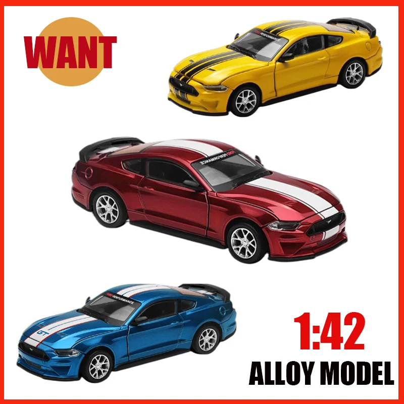1:42 Сборка из сплава F0rd Must GTang 2018, литой спортивный гоночный автомобиль, игрушки Metel, модель с точным снижением, сувенирные подарки, сбор