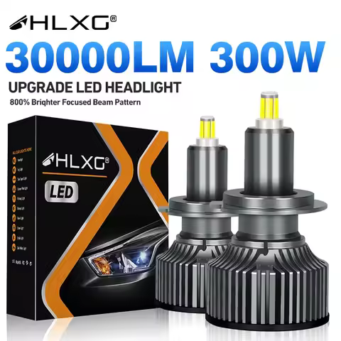 HLXG H7 LED Canbus 300W 360 Bi LED Headlights Lamps H3 H11 H8 H1 H3 6500K 9005 HB3 9006 HB4 9012 HIR2 H9 For Projector Lens