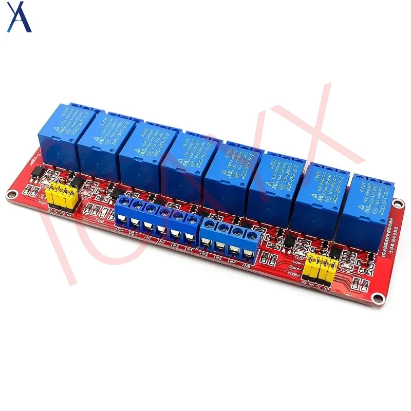 Relaismodul 1 2 4 8 Kanal 5V 12V 24V Relaismodulplatine mit Optokoppler Unterstützung für Hoch- und Tiefpegel-Trigger