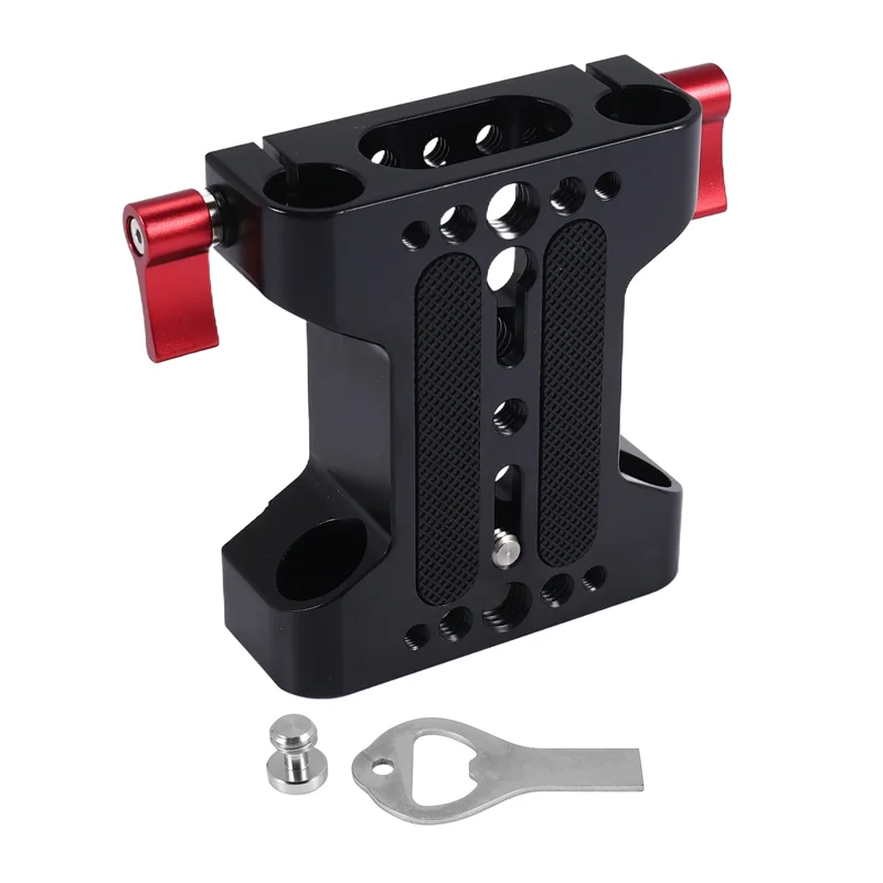 -A43I Multifunction Camera Base Plate With 15Mm Rod Rail Clamp For Dslr Camera Shoulder Rig Support Accessories