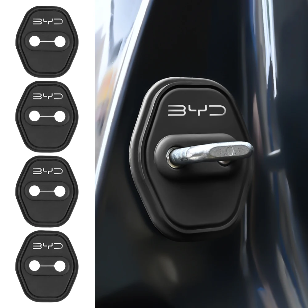 4Pcs For BYD Atto 3 Yuan F3 E6 F0 G3 I3 Plus Ea1 Song Max Tang Dmi 2Din Silicone Car Door Lock Cover Protect Sticker