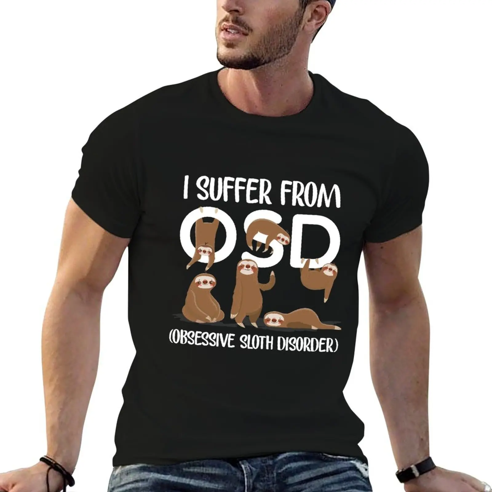 Funny OSD Sloth Lovers Birthday Printed Shirt Obsessive Sloth Disorder Slogan T Shirt T-Shirt Festival Party Tee Top