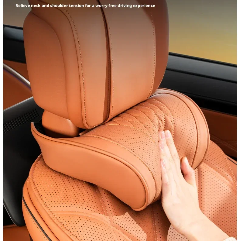Schwarz/weißes Auto-Kopfstützen-Nackenstützkissen für Tesla Model 3 Model Y, Nackenstützkissen, 1 Stück/2 Stück – Detail 7