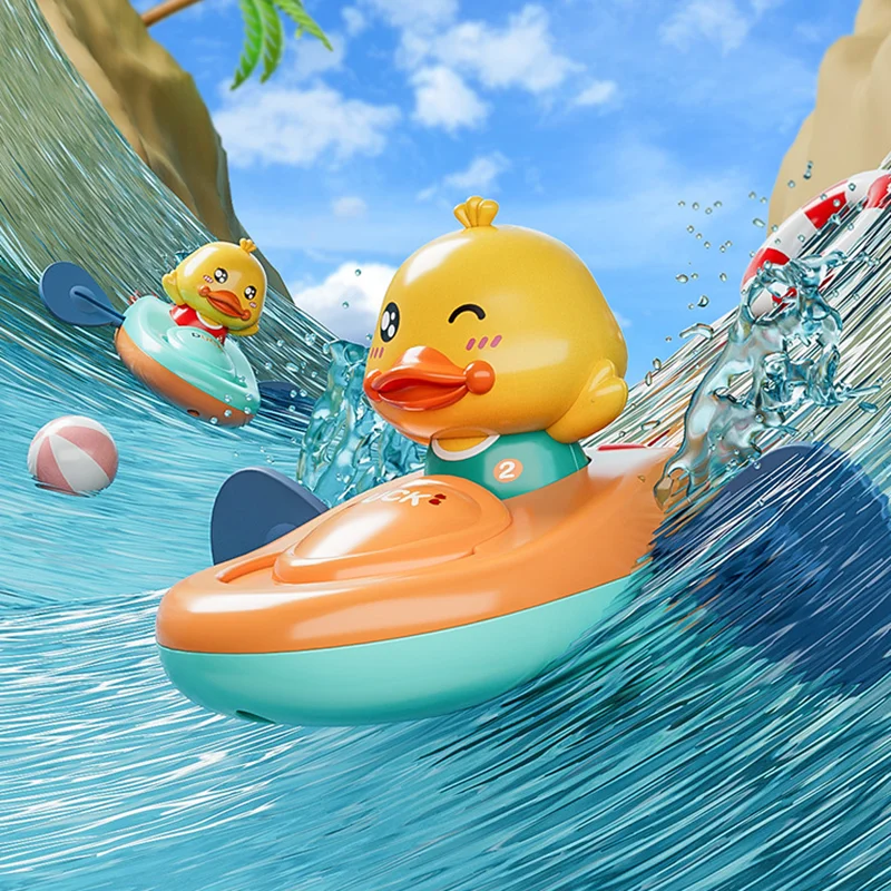 1/2 stuks opwindbare eend trekkoord badspeelgoed, baby kinderen waterplezier zwembad strand badkuip tijd
